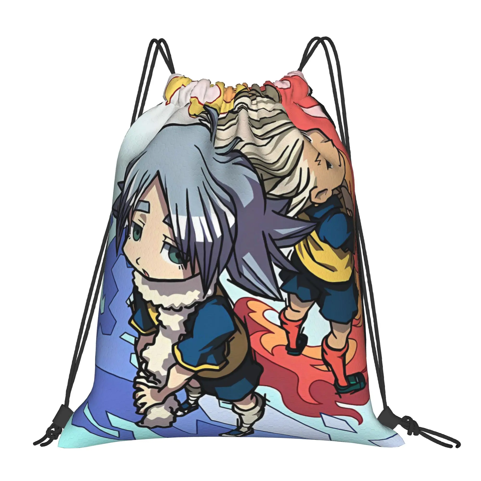 Anime Axel Blaze Inazuma Eleven Drawstring Bag  Foldable Funny Backpacks Sports Camping Sackpack String Bags For Men