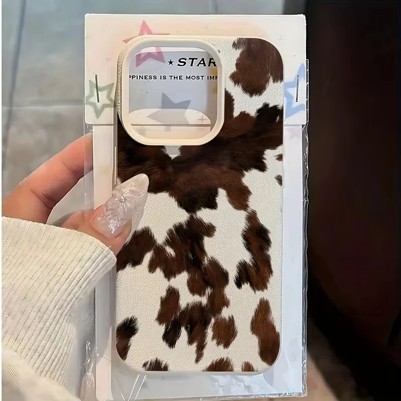Creative Milk Cow Pattern Texture Phone Case For iPhone 17 Air 16 Pro Max 15 14 Plus 13 12 Pro 11 Shockproof Silicone Back Cover