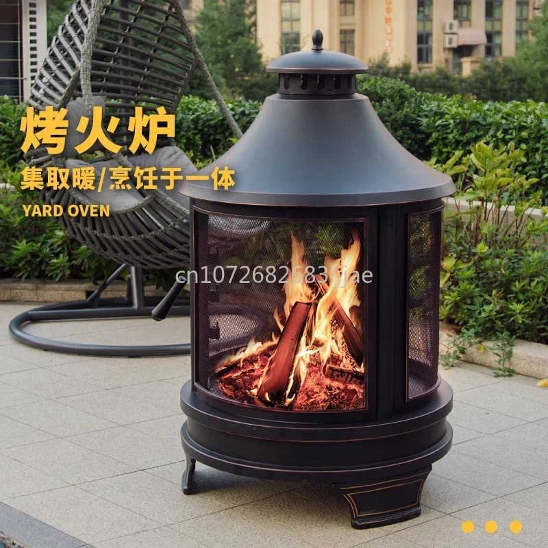 Heating Roasting Stove Home Courtyard Vintage Bonfire Barbecue Grill Firewood Charcoal Villa Heating Stove