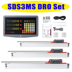 YHSINO SDS3MS Dro Set KA-300 Linear Encoder KA300 5U 5V TTL for Lathe CNC Mill Machines 120 170 220 270 320 370 420 470 520 1020