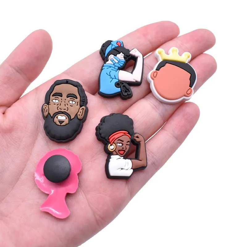 Picture 4: 42pcs New Design Cartoon Hip Hop style DIY accessories PVC Praise Shoe charmas clow for clogs Slides Gift Idea Easy to install