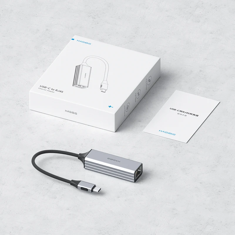 Adapter Hagibis USB C do Ethernetu, typ C (Thunderbolt 3/4) na RJ45 Gigabit/2.5G Ethernet, koncentrator sieciowy do MacBook Pro/Air i iPhone'a — zdjęcie produktu 6