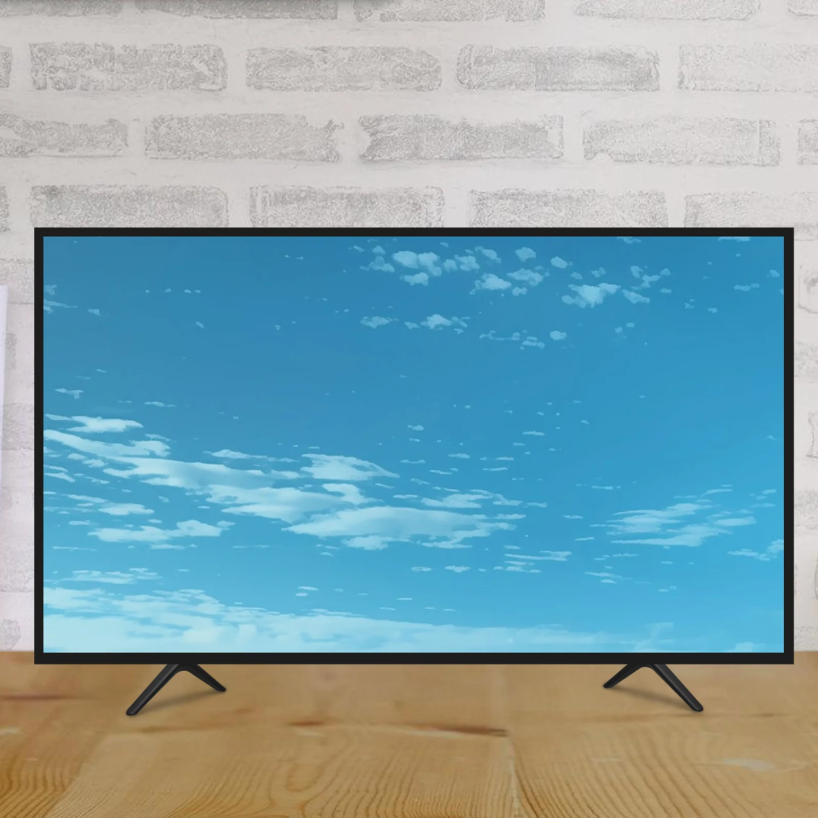 

1Pair Stand Legs Replacement Universal Base with Double Hole Plastic Feet for Smart Tvs Space-Saving Design Compatible with