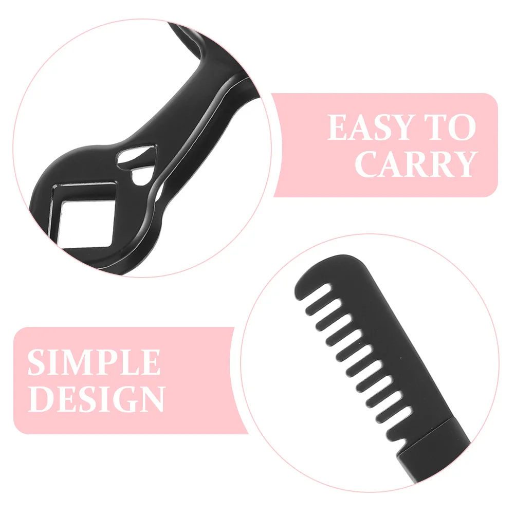 2 Stuks Wimper Pincet Rvs Lash Clamp Kam Precisie Curling Tool voor Valse Lash Toepassing Draagbare Schoonheid