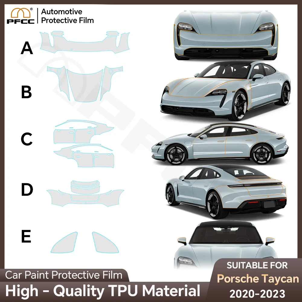 

Custom Precut For Porche Taycan 2020-2023 Full Vehicle Clear Bra Precut PPF Paint Protection Film TPU Transparent Anti Scratch