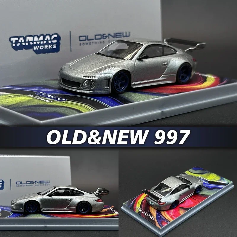 

TW в наличии, 1:64, старая, новая, 997, серая металлическая модель автомобиля, коллекция миниатюрных игрушек, литая под давлением диорама, Tarmac Works