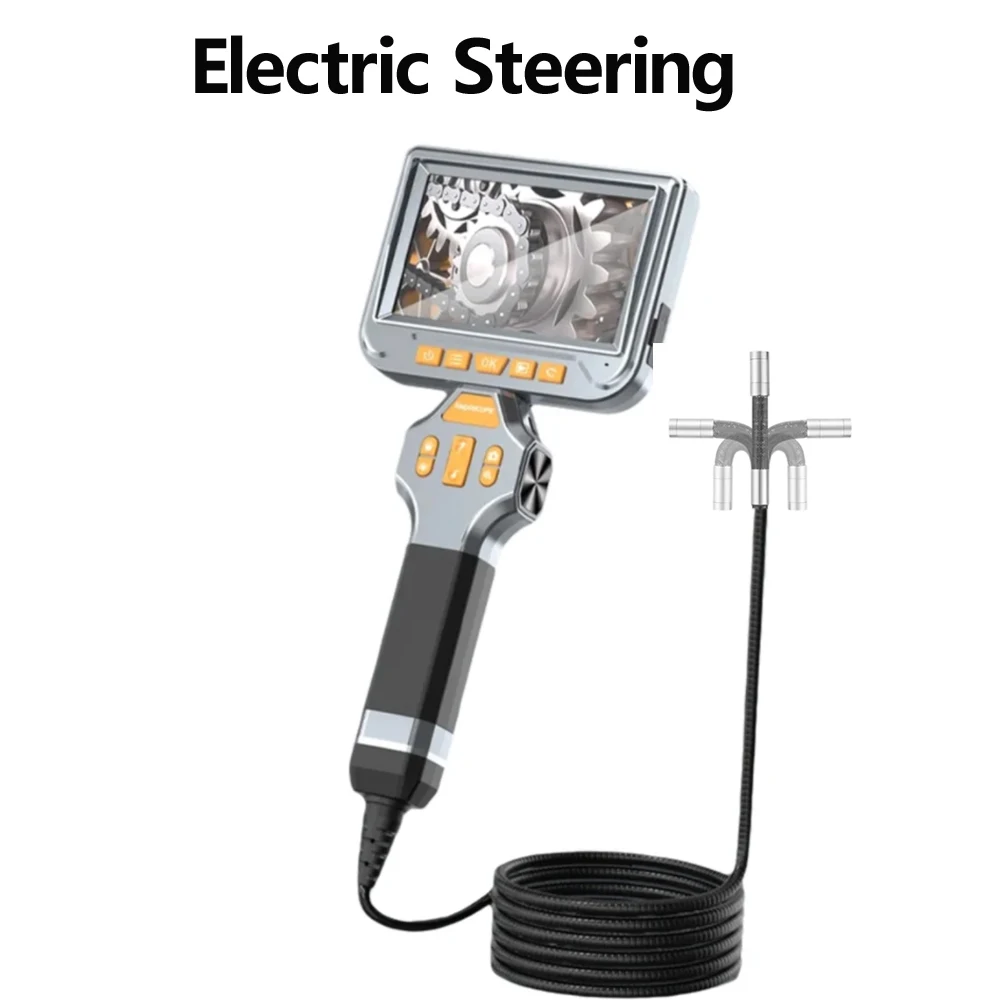 

Industrial Endoscope 360 Degree Electric Steering Endoscope 1080P 6mm 5-inch screen Handheld Auto Pipeline repair Detector