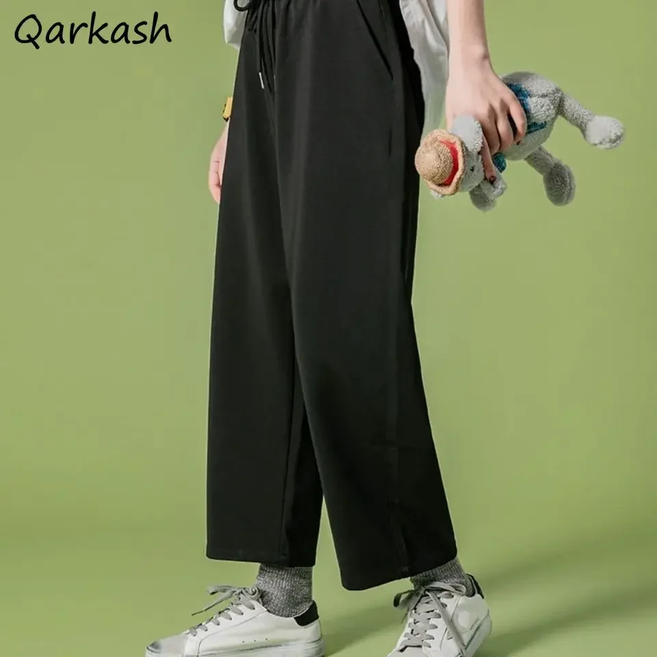 

Повседневные брюки женские в японском стиле осенние длиной до щиколотки однотонные универсальные студенческие студенческие пары женская уличная одежда BF Новое поступление