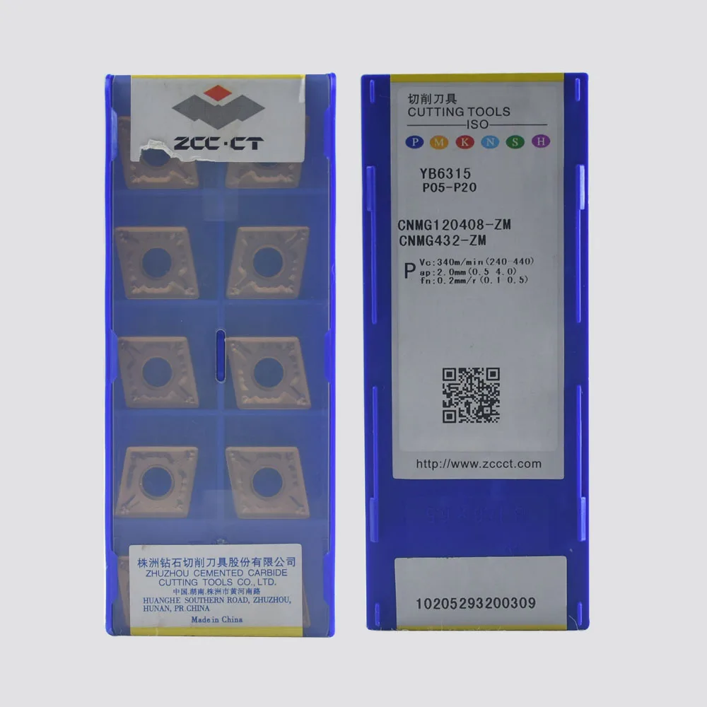 Original CNMG120408-ZM YB6315 CNC คาร์ไบด์แทรกเครื่องกลึงเครื่องมือกลึงเหล็ก