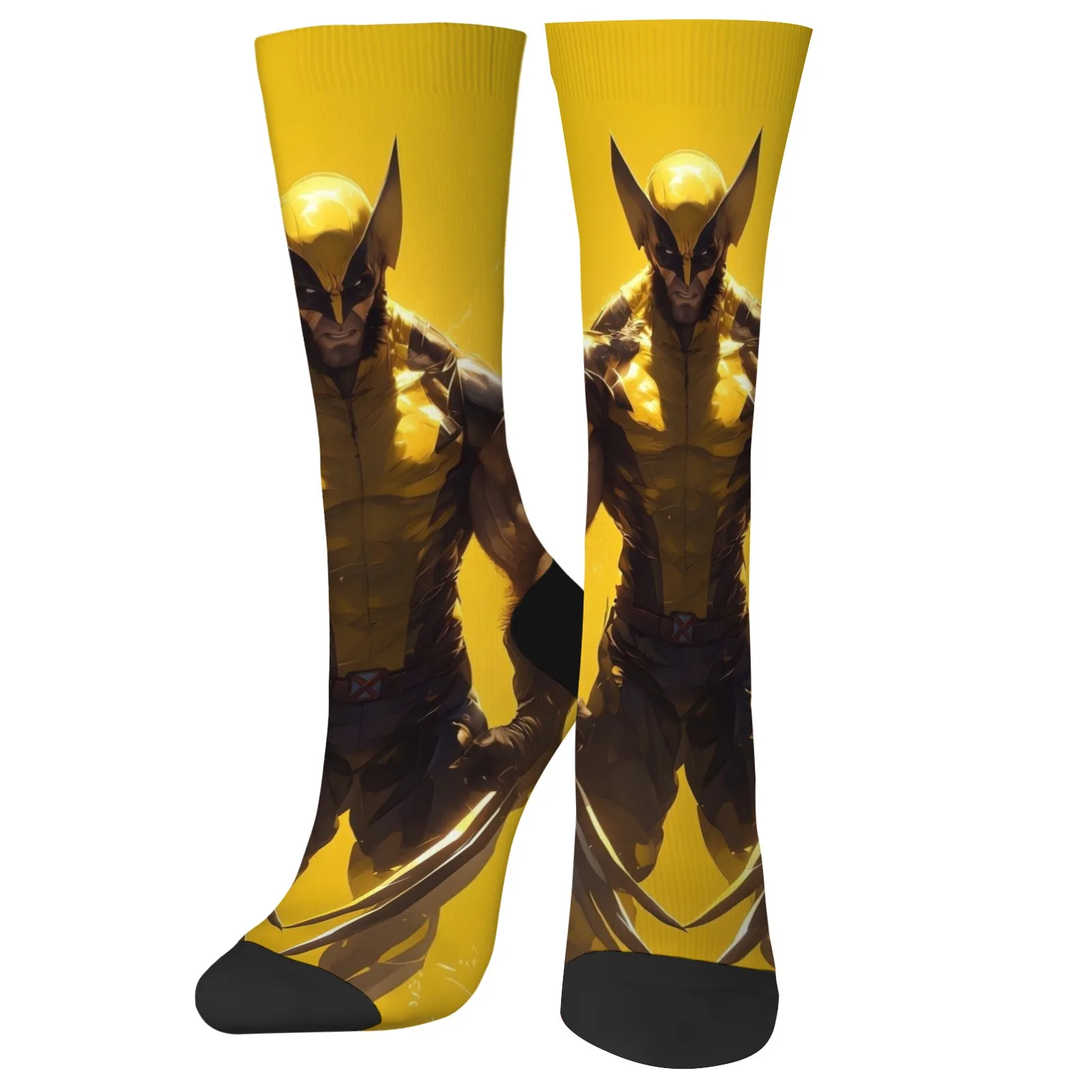 

Новинка: носки с принтом Росомахи — стильные, мягкие, удобные, эластичные, прочные, дышащие, для любителей Marvel и повседневной носки