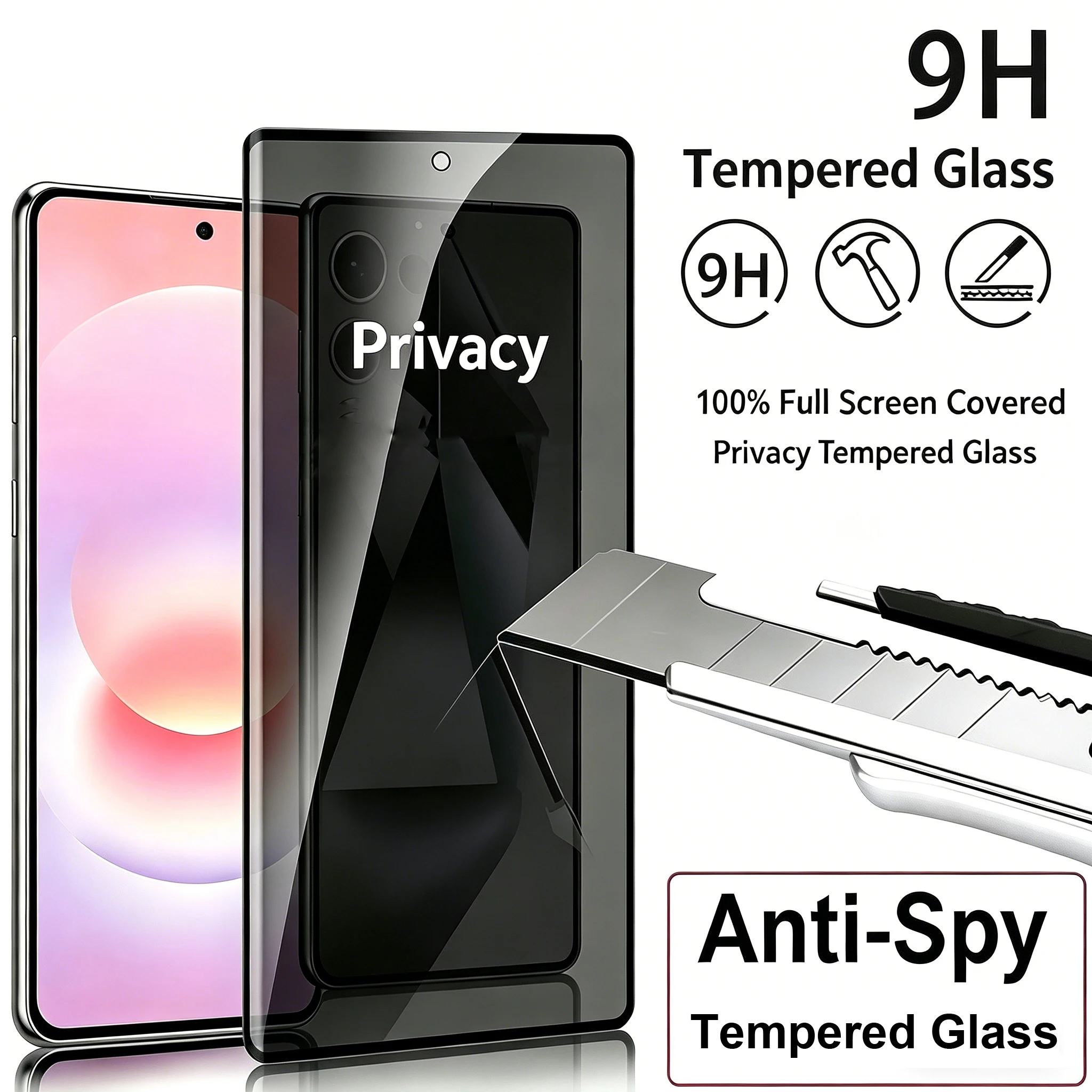 For Samsung Galaxy A06 A16 A26 A36 A56 A07 A17 A27 A37 A57 Privacy Full Cover Screen Protector Anti Spy 9H Tempered Glass Film