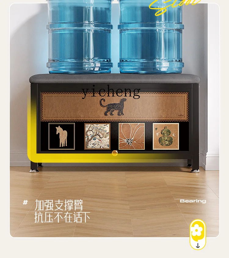 LSL Entryway Shoe Bench for Home Use, Luxurious and High-End Feel, Can Be Sat On, Integrated with Shoe Cabinet, Vintage Style