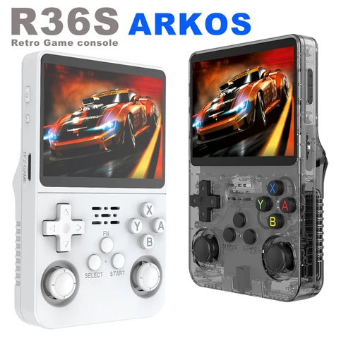 Imagen 1 del producto Controlador de juego portátil R36S original con pantalla HD de 3,5"", batería recargable: regalo de Navidad perfecto para jugadores