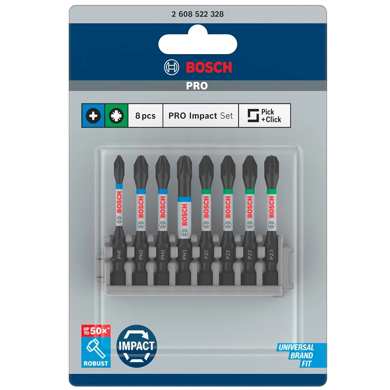 Imagem -03 - Bosch 2608522328 Conjunto de Bits de Chave de Fenda Elétrica de Controle de Impacto Liga de Alta Dureza 55 mm Peças Peça de Ferramenta Elétrica