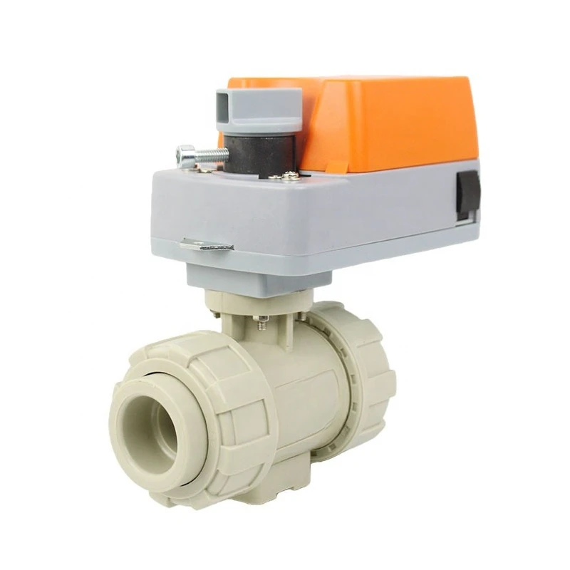 4-20mA 0-10V Electric Control Valve PPH Electric Ball Valve PP Pipeline Regulator Actuator Water Level Control HVAC System