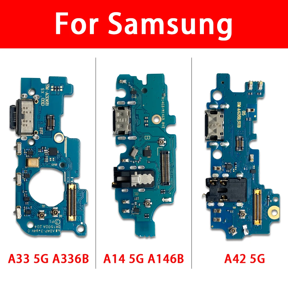 10Pcs，NEW USB MicroPhone Charger Charging Port Dock Connector Board For Samsung A54 A53 A72 A52 A24 A34 A23 A21 A40 A14 4G 5G