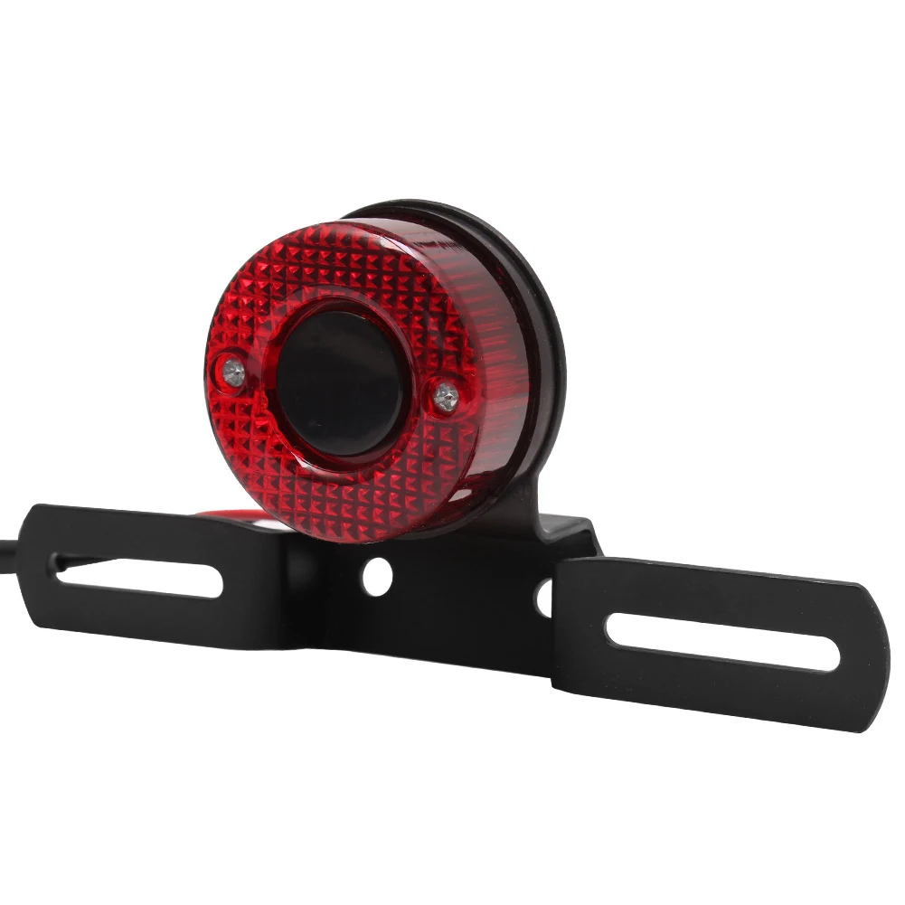 

Для ночной езды Черный задний фонарь для мотоцикла Встроенный задний фонарь Корпус из алюминиевого сплава Яркий ходовой фонарь