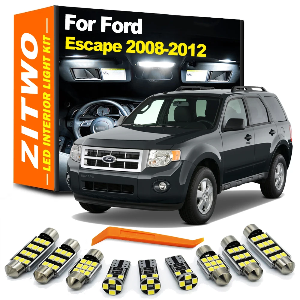 ZITWO 13Pcs No Error Canbus Car LED Bulb For Ford Escape 2008 2009 2010 2011 2012 Interior Lamp Map Dome Reading Trunk Light Kit