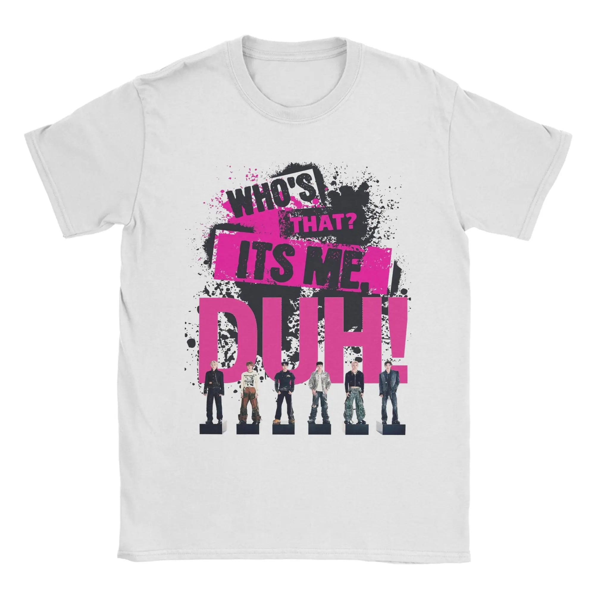 

Новинка, футболка «Кто это я» DUH P1Harmony, мужская одежда с круглым вырезом и короткими рукавами, хлопковая летняя одежда