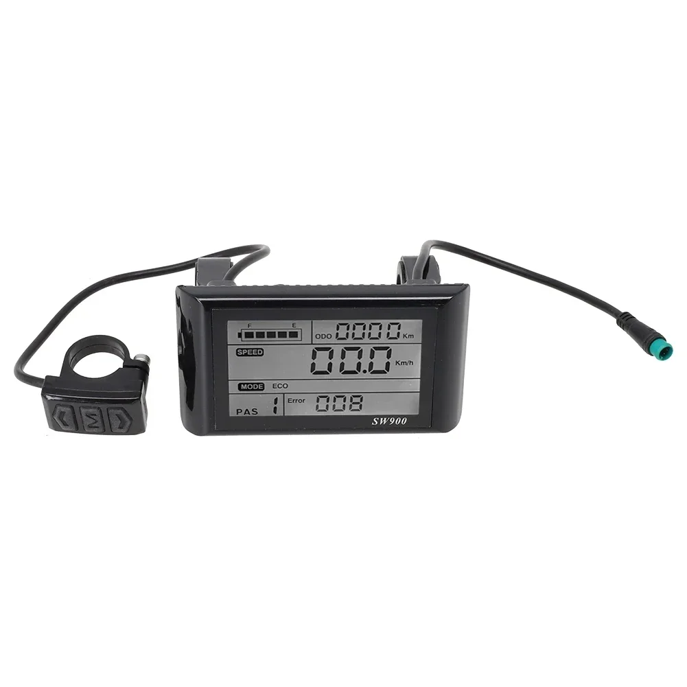 LCD Display SW900 Waterproof 110*61mm 24/36/48V Compatible With JN Controller E-Bike Electric Bicycle Meter Control