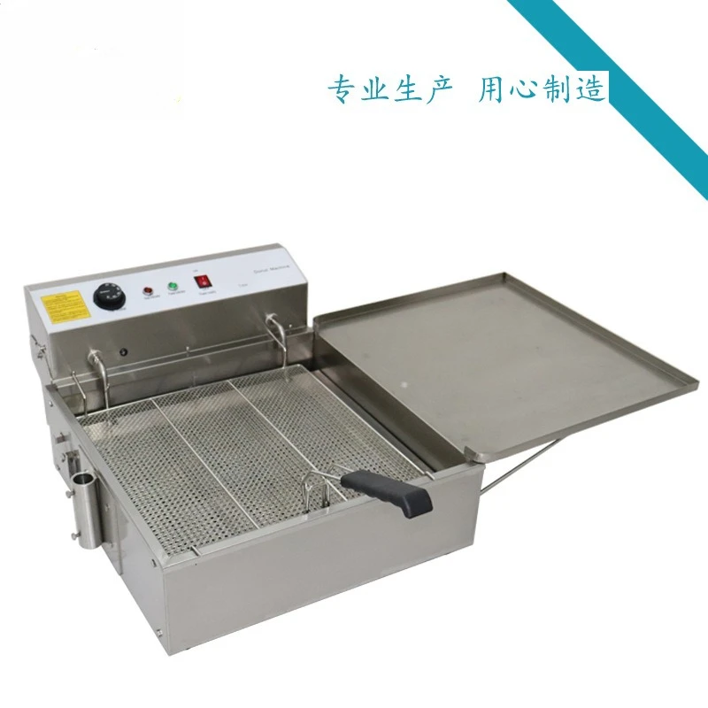 

Stainless steel electric fryer T20L donut fryer with pressure mesh drain valve fryer