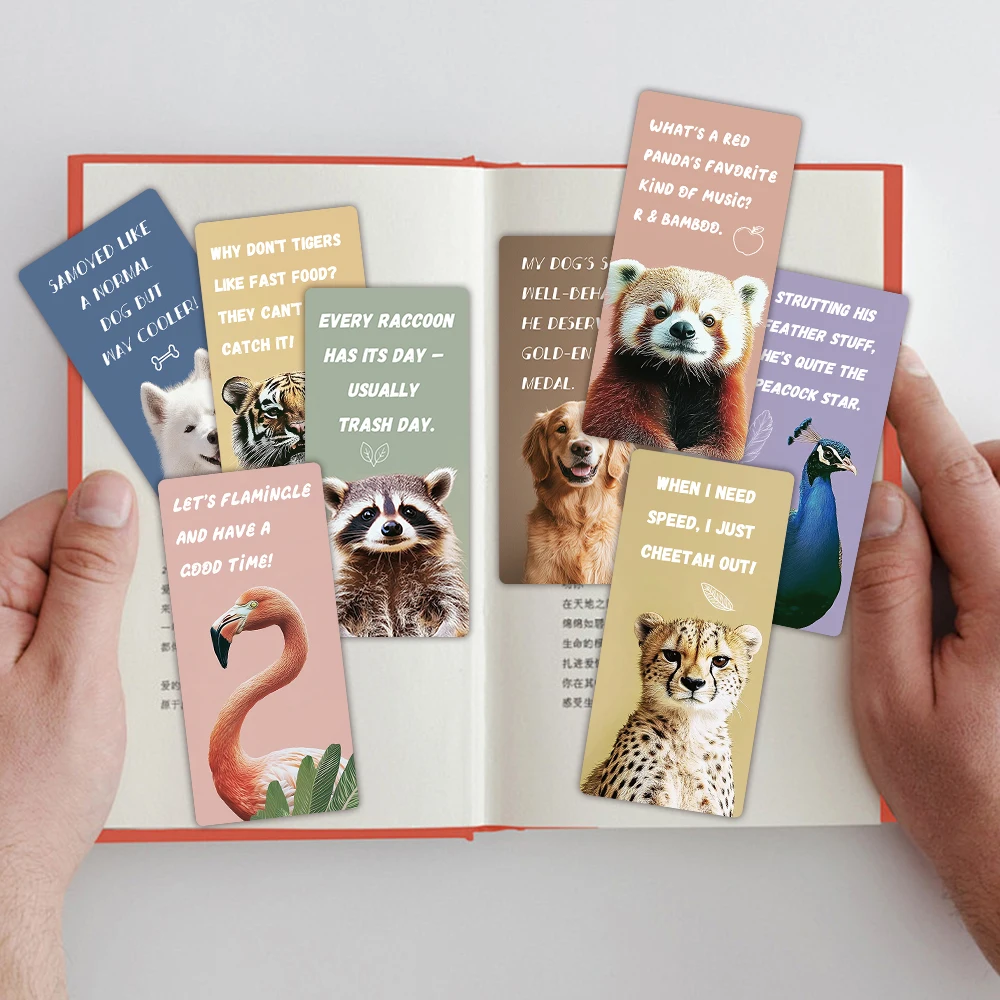 

30pcs funny animals themed bookmark new year gift Back to school book decorative cards reading label Stationery Gifts for reader