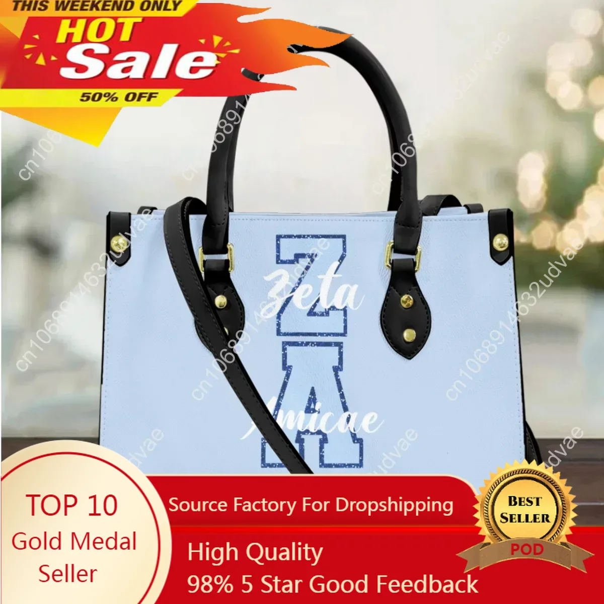 

New Popular Ladies Commuter Handbags Zeta Amicae Design Casual Shoulder Bag Friends of Zeta Printed Coin Purse Clutch Gift 2023