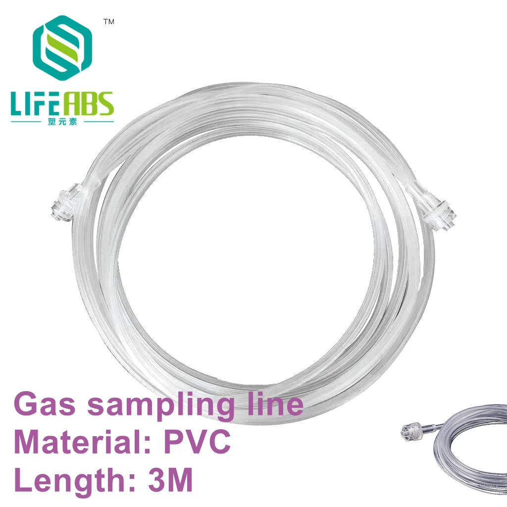 

Co2 Sampling Tube，Disposable Medical PVC Gas Sampling Tube with Luer Male Connector EtCO2 Sampling Line Gas Sampling Lines Sides