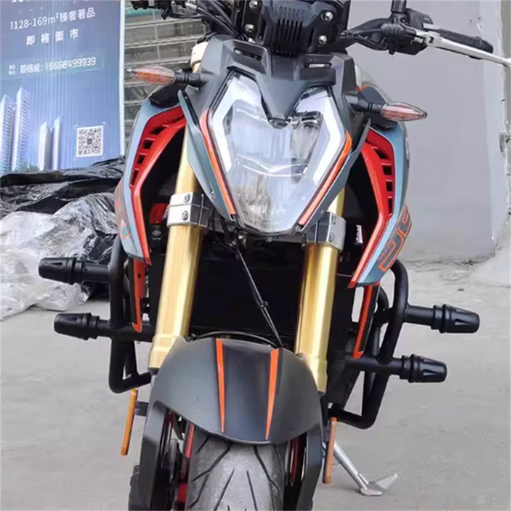 

Bumper-two rubber head For Loncin VOGE 525R bumper modification front bumper VOGE 525 LX500-R bumper modification anti fall bar