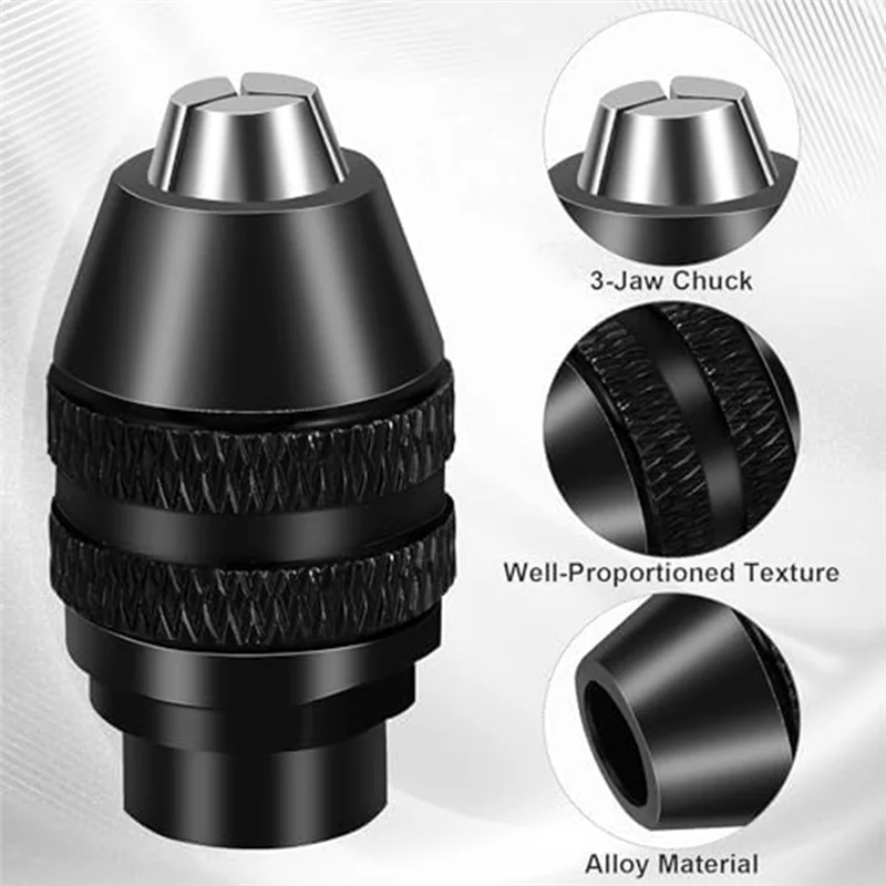 F-T 10 قطعة مجموعة كوليت تشاك الحفر 1/32 بوصة إلى 1/8 بوصة نحاس سريع الدورية الحفر الجوز استبدال 4485 4486 مثقاب بدون مفتاح