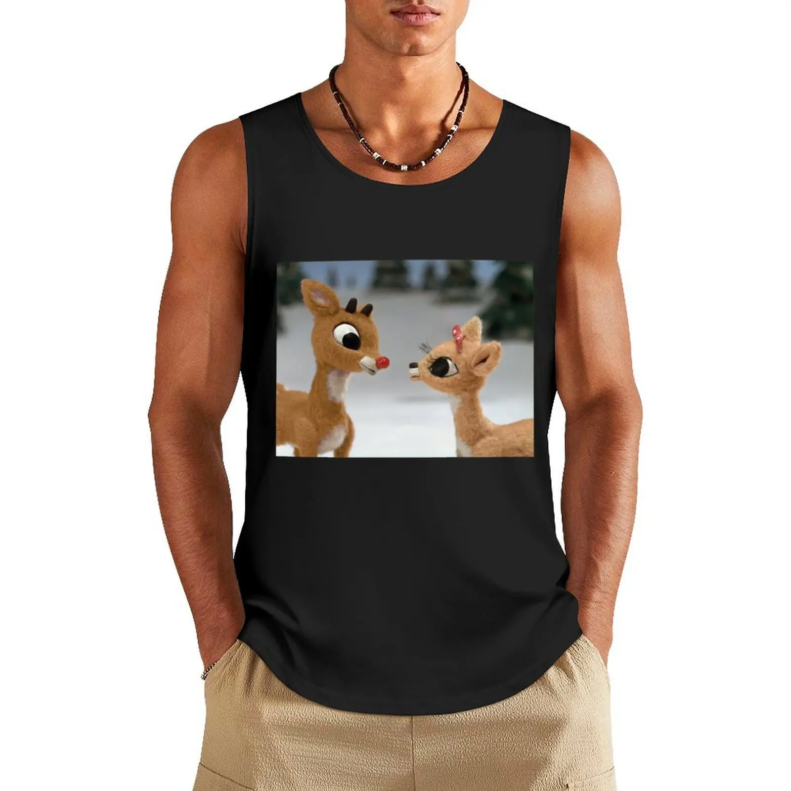 

Rudolph and Clarice Tank Top anime top Muscle fit Men's t shirt Male vest