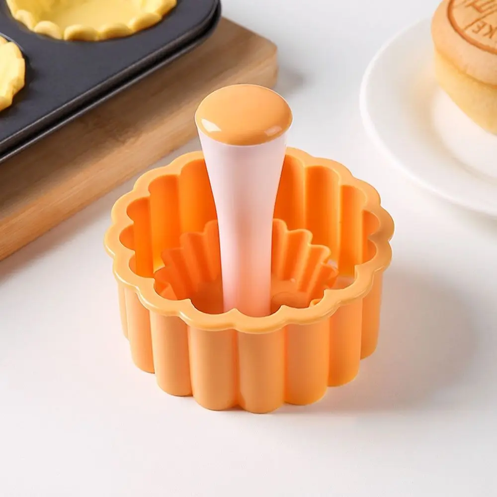 Non-Stick Tart Press Mold Set Dishwasher-Friendly Food-Safe Cupcake Press Mold Set Removable Parts Fluted Round