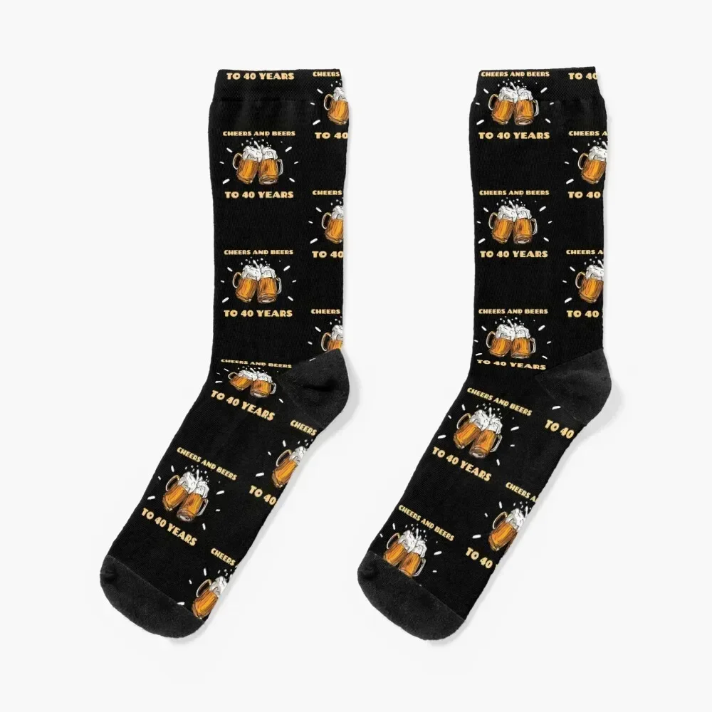 

Cheers and beers to 40 years T Shirt Socks set ankle new in's heated Men's Socks Luxury Women's