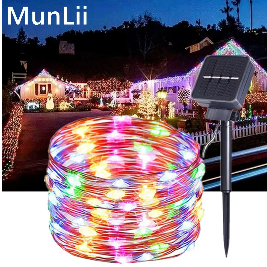 

32m/22m/12m/7m Solar Led Light Outdoor Festoon Led Lamp Solar Garden Outdoor Fairy Garland String Christmas Decor Lighting