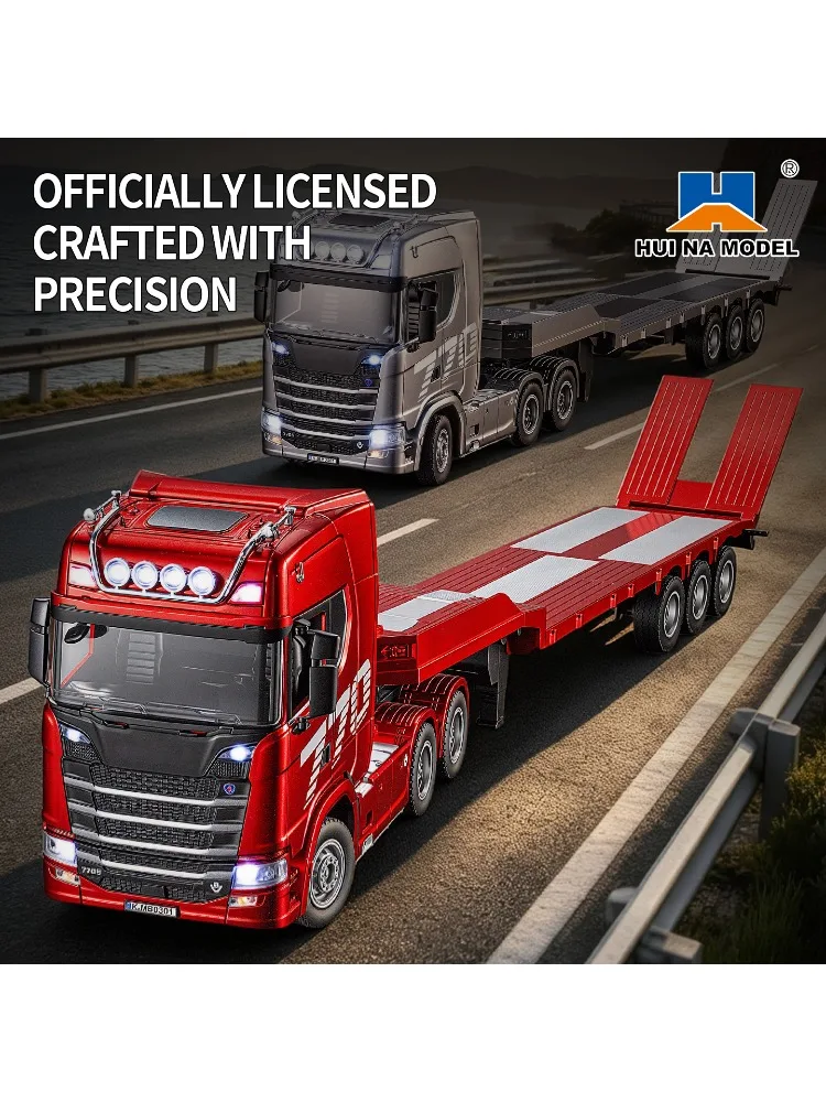 HUINA 1302A RC Truck 1/24 Maßstab 14CH 770S Traktor-LKW mit Anhänger Modell RTR Licht Sound Ferngesteuerter LKW Spielzeug