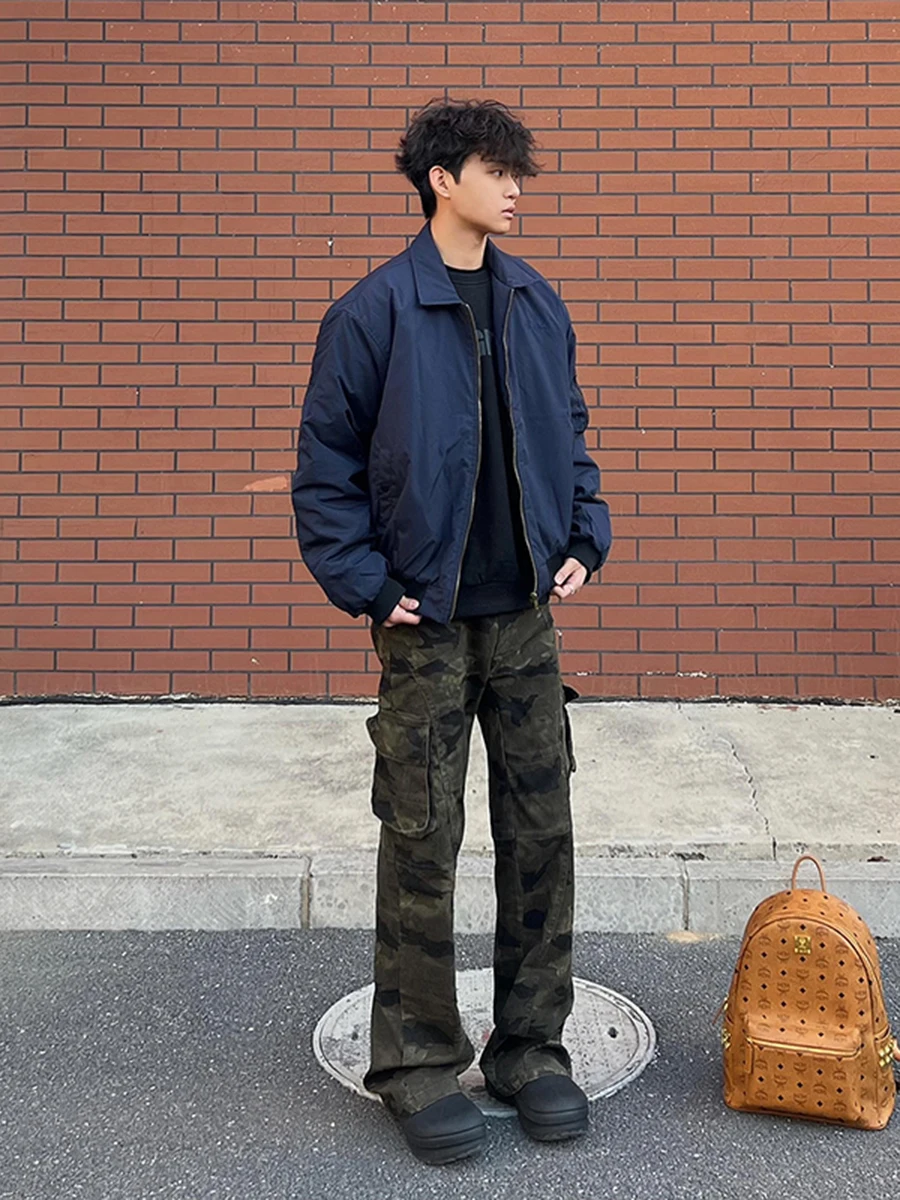 

Мужская куртка Cleanfit из хлопка в американском стиле, модная пилотская куртка для весны и осени, утепленная верхняя одежда для весны, осени и зимы