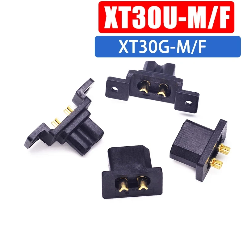 Conector XT30U de Amass, Macho/Hembra, 30A, Alta Corriente, para Drones/Aeromodelismo, Terminal XT30G-M/F, Resistente a la Temperatura