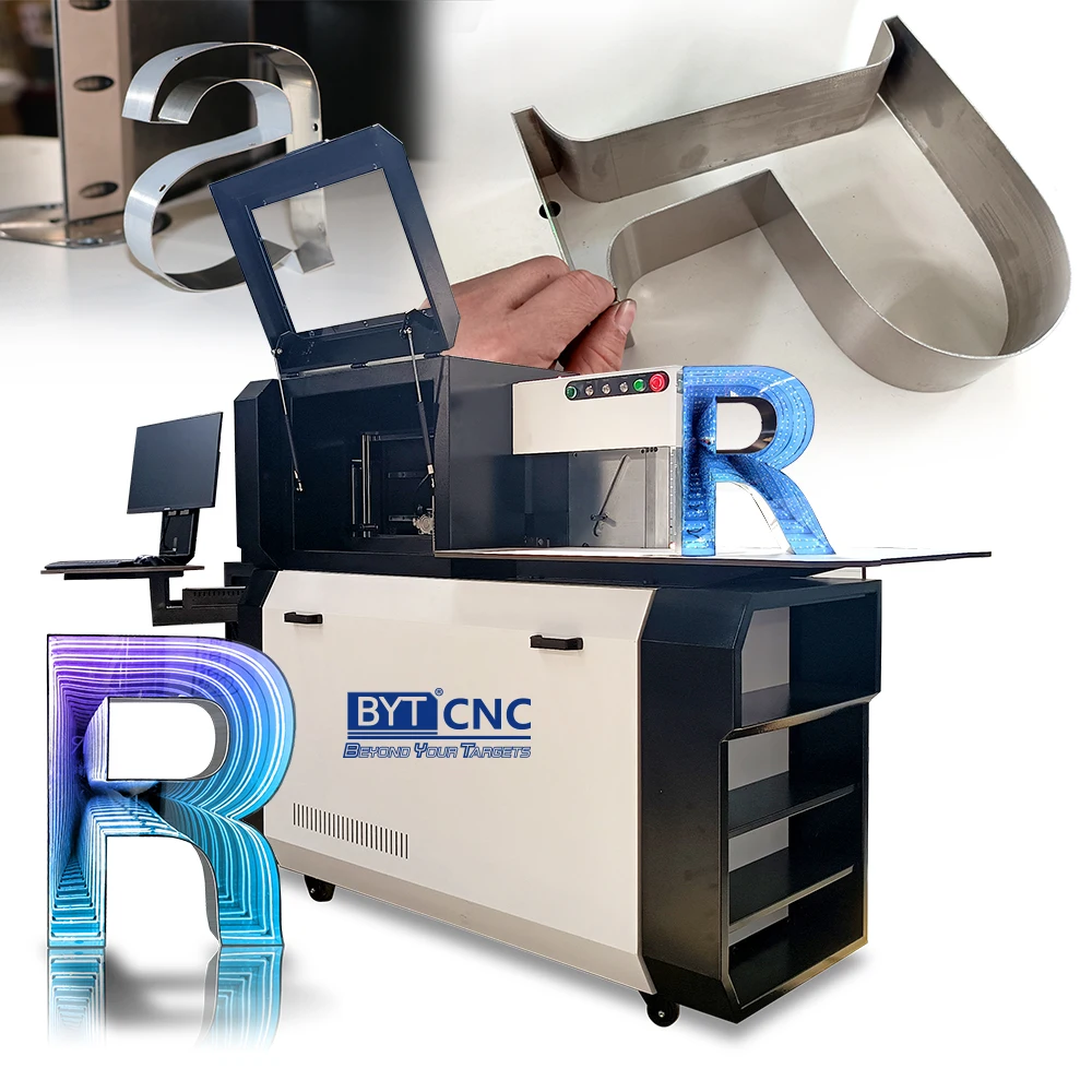 BYTCNC Channel Letter Automatic Bending Machine Multifunctional Channel Letter Bending  Stainless Steel Letter Bender Machine