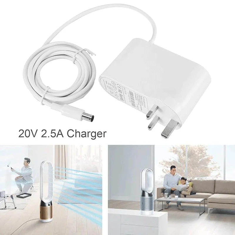 50W 20V 2.5A Charger For Dyson Fan Purifier BP01 TP04 TP05 TP06 DP04 PH02 PH04 PH09 20V Power Adapters Air Purifiers EU UK Plug