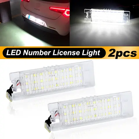 2Pcs Canbus LED License Plate Light White For Alfa Romeo 147 156 159 166 Brera Giulietta Type 940 MiTo Romeo GT Spider 939