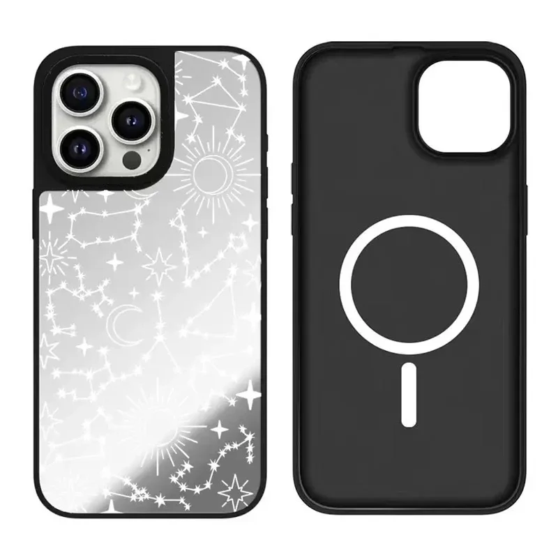 

Star Sign iPhone 11 12 13 14 15 16 Pro Max Mirror Surface MagSafe Case Cover Shell