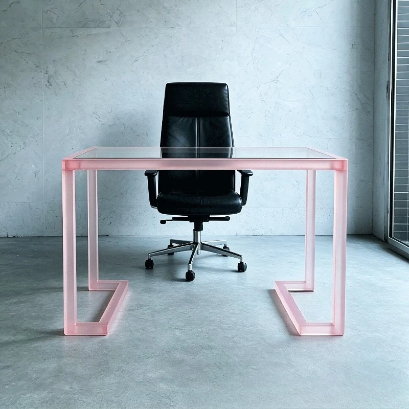 Acrylic pink desk dopamine dining table