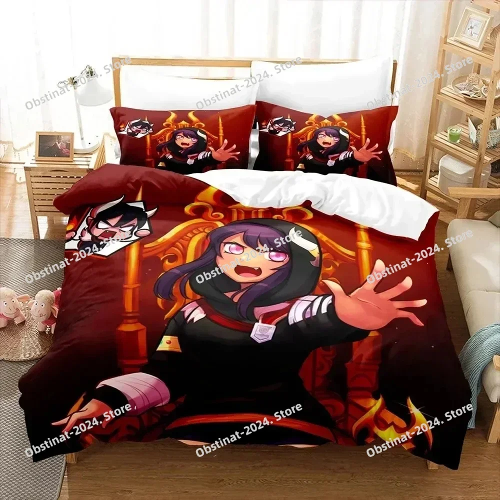 

2025 Cartoon Kawaii Aphmaus Bedding Set Boys Girls Twin Queen Size Duvet Cover Pillowcase Bed Kids Adult Fashion Home Textile