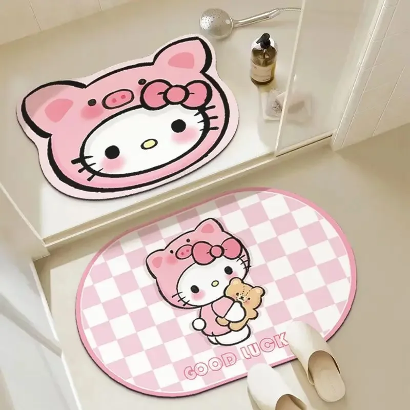 

2 шт. Sanrio Hello Kitty ковер 40x60 см мультяшный мягкий напольный коврик Нескользящий мягкий декор для спальни и гостиной офисное одеяло для сна мини