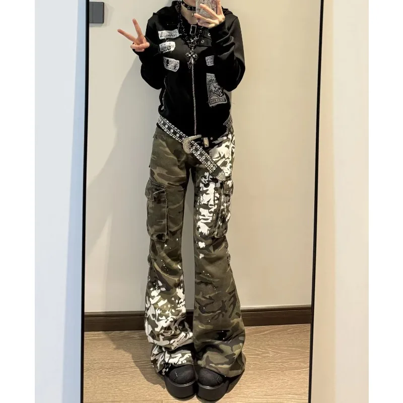 

American Retro Unicorn Print Hoodies Harajuku High Street Hip Hop Punk Zip Up Hoodie Fashion Subculture Aesthetic Casual Jacket