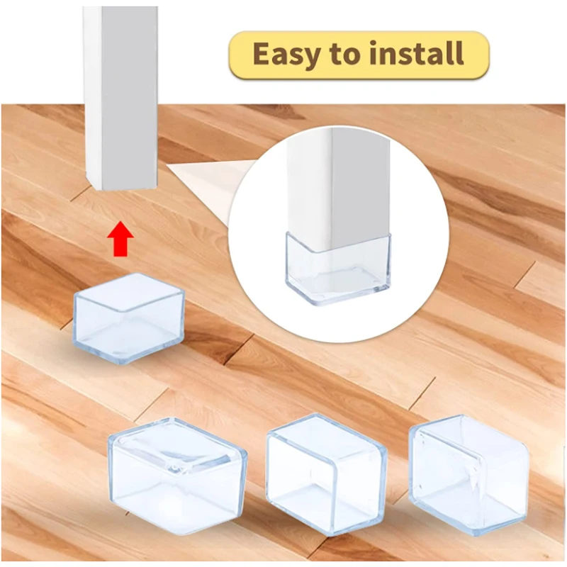 의자 다리 캡 고무 발 보호대 패드, 가구 테이블 커버, 양말 플러그 커버, 가구 레벨링 발, 홈 데코, 4-12 개/세트 