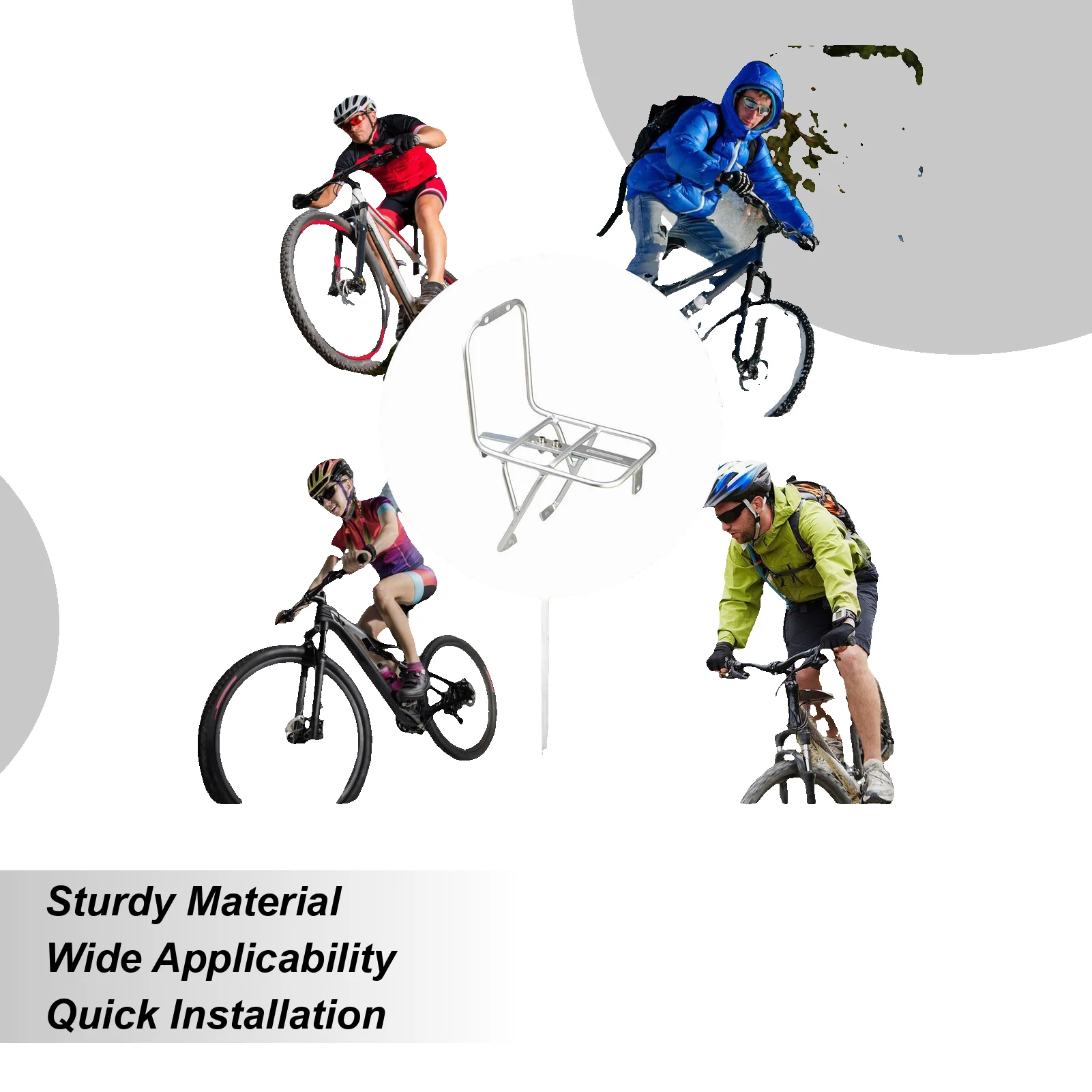 

Bike Front Rack Aluminum Alloy Cargo Stand Heavy Duty Bike Cargo Rack For Touring Cycling Commuting Shopping Travel Camping