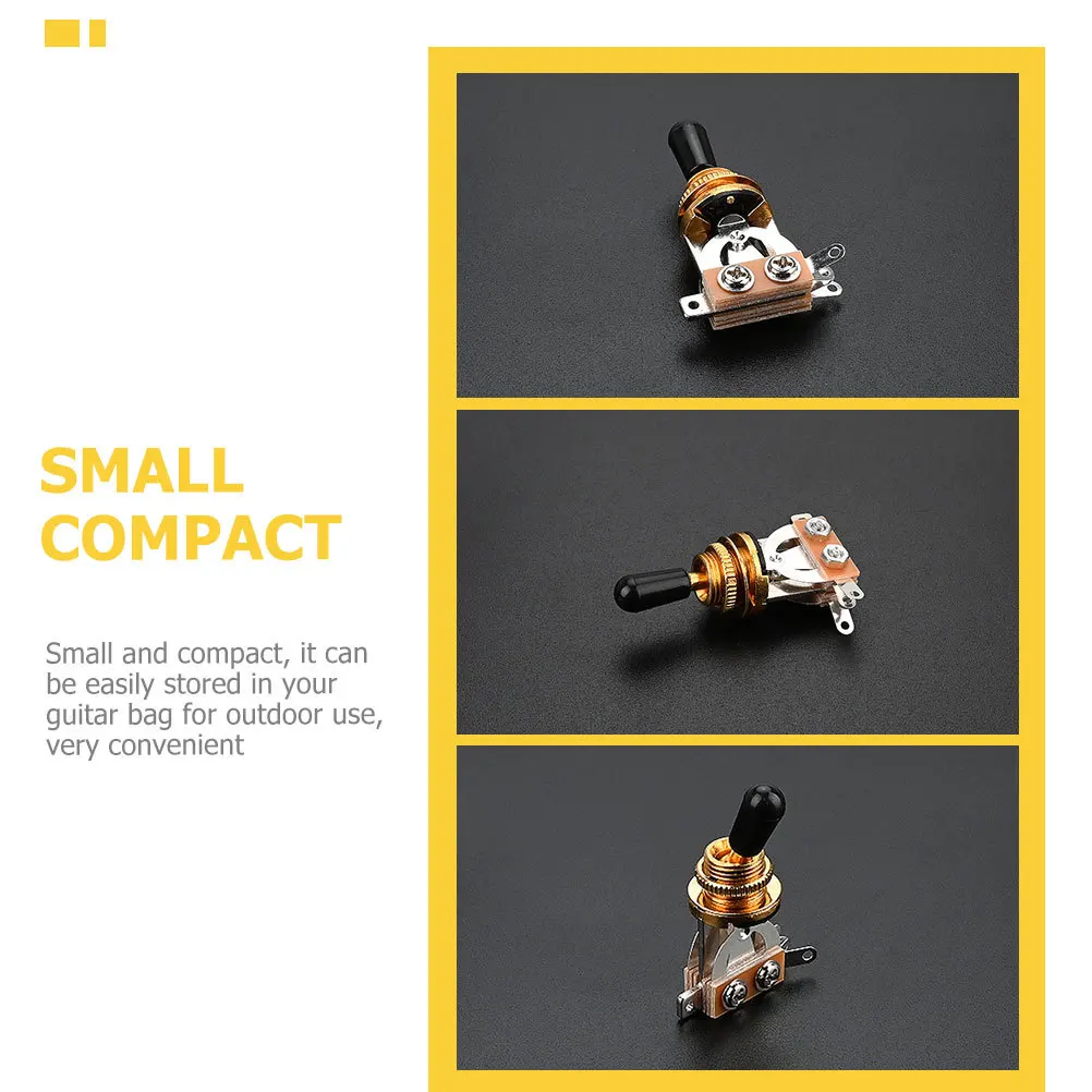 

Gold Electric Guitar Pickup Selector Metal Toggle Switch Easy Installation Guitar Toggle Pickup Control Accessory