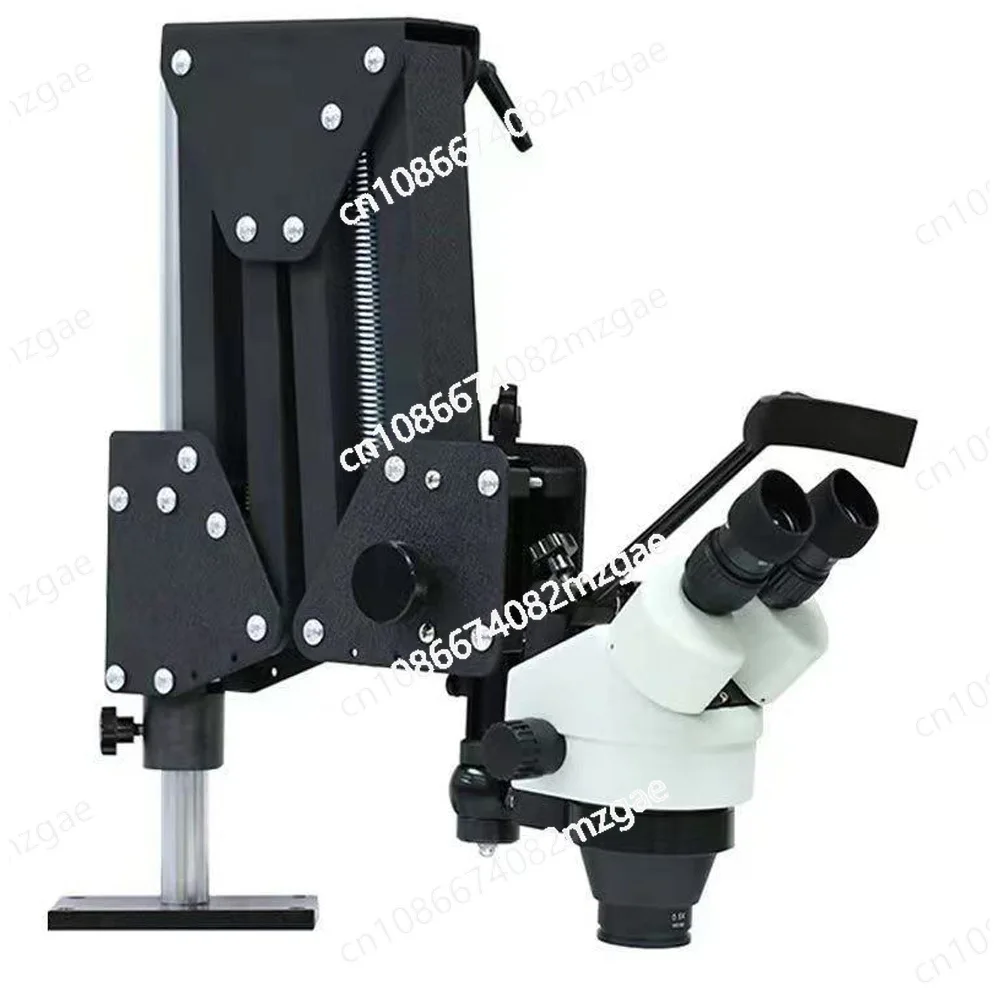 Miniature mosaic mirror 7X-45X multidirectional microscope, spring bracket with microscope, for jewelry making