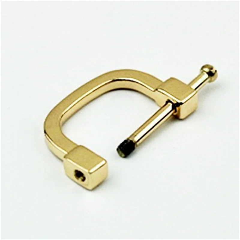 Металлическая скоба с D-образным кольцом для ключей, 2 шт., 25 мм 30 мм, соединительное кольцо с крючком, детали для кожевенного ремесла